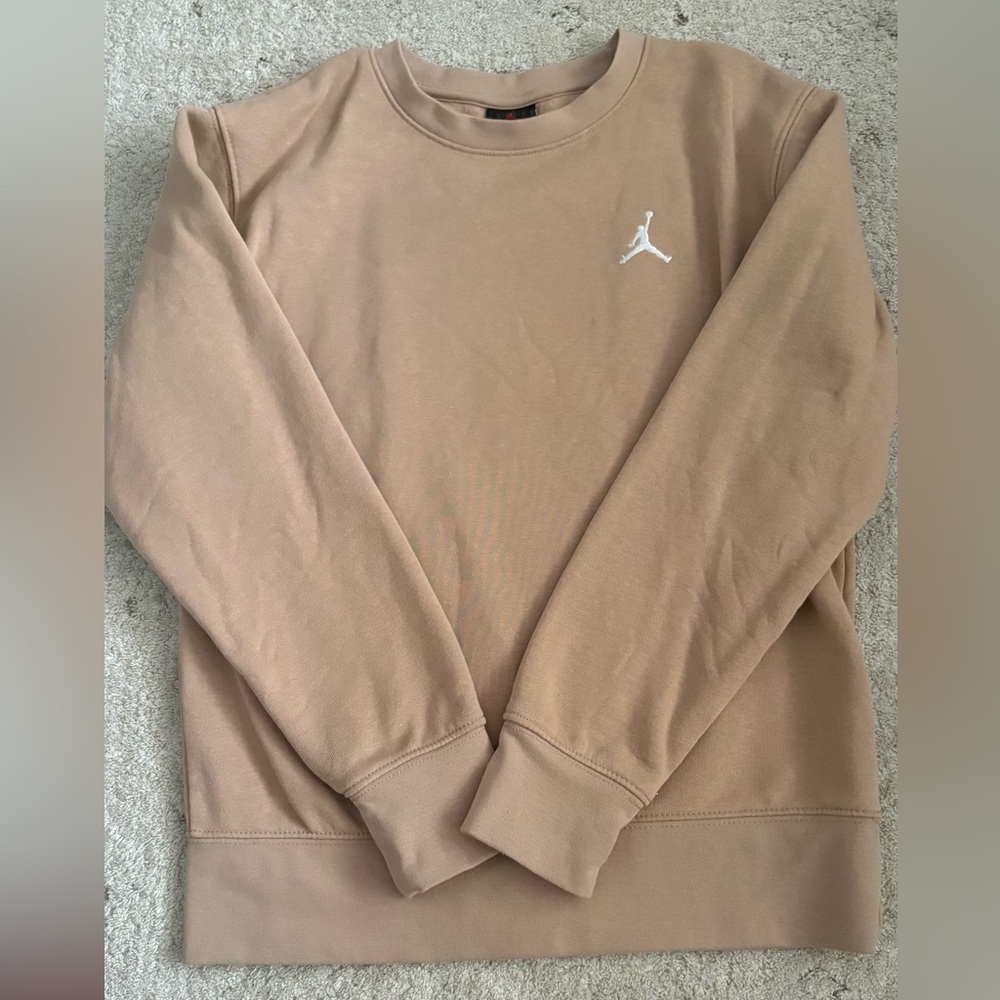 Boys Jordan Beige Crewneck Sweater